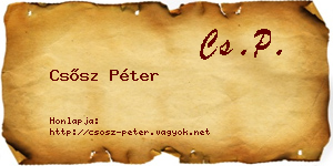 Csősz Péter névjegykártya