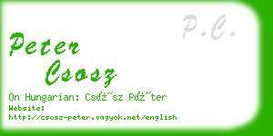 peter csosz business card